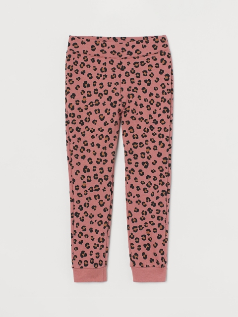 

H&M Girls Pink & Black Printed Sweatpants