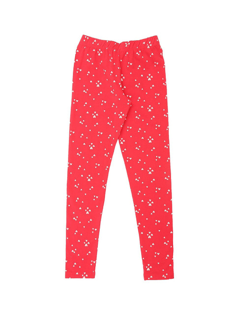 

Pantaloons Junior Girls Coral Printed Ankle-Length Leggings