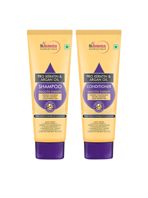 

St.Botanica Pro Keratin & Argan Oil Set Of Hair Shampoo & Conditioner, Gold