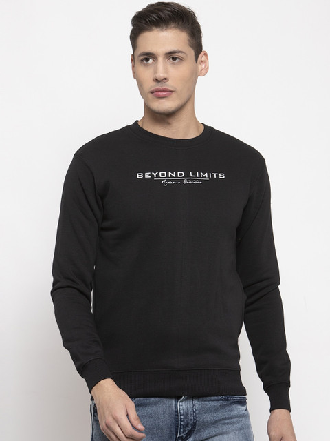 

Rodamo Men Black Printed Sweatshirt
