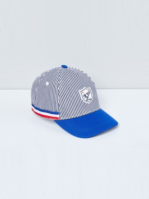 

max Boys Blue & White Printed Baseball Cap