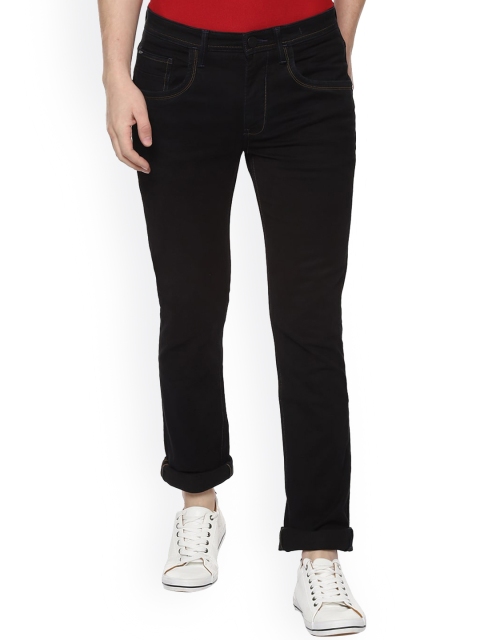 

V Dot Men Black Slim Fit Mid-Rise Clean Look Jeans