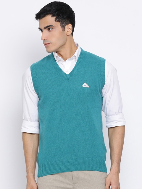 

Monte Carlo Men Green Solid Sweater Vest Sweater