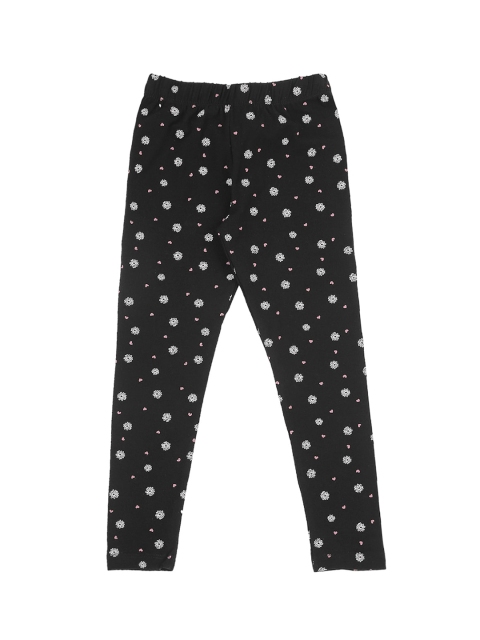 

Pantaloons Junior Girls Black Printed Ankle-Length Leggings