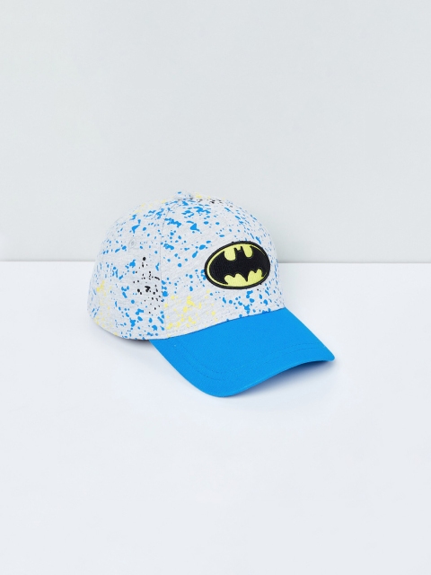 

max Boys Grey & Blue Batman Printed Snapback Cap