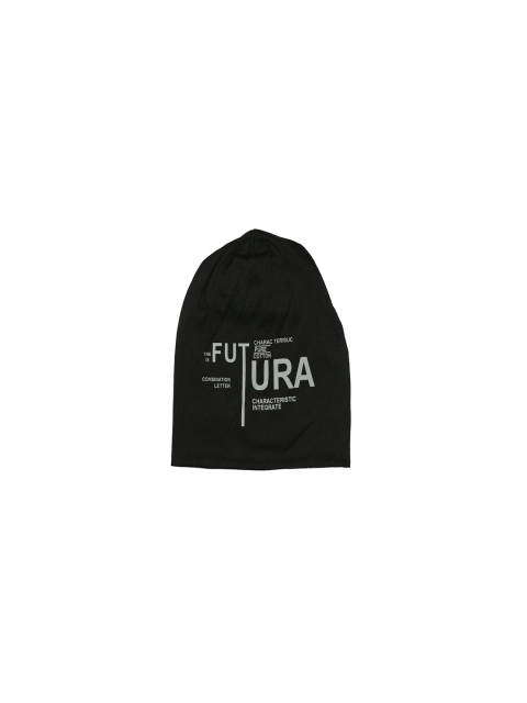 

Bunnywave Unisex Black & Grey Printed Beanie