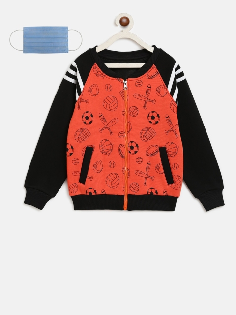 

Lil Tomatoes Boys Orange Printed Sweatshirt