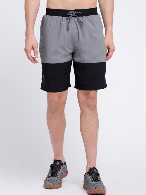 

Cultsport Men Grey Colourblocked Regular Fit Sports Shorts