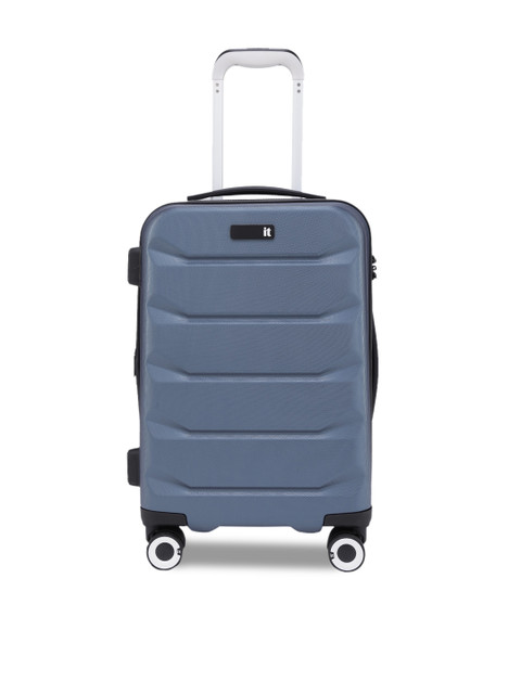 

IT luggage Blue Textured Cabin Trolley Bag