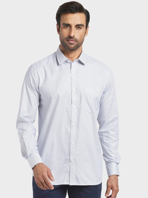 

ColorPlus Men Blue & White Regular Fit Printed Casual Shirt