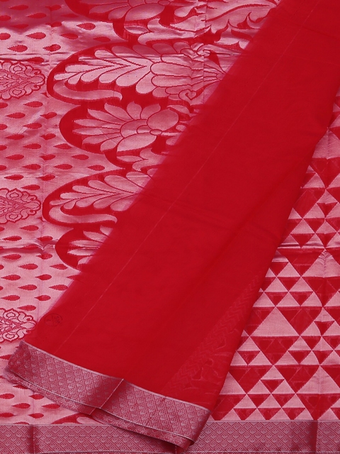 

Pothys Red Printed Silk Cotton Saree