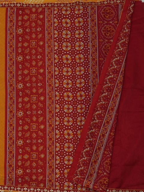

Pothys Yellow & Beige Poly Georgette Printed Saree
