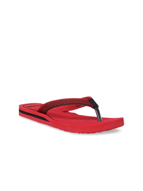 

Bata Women Red & Black Self Design Thong Flip-Flops
