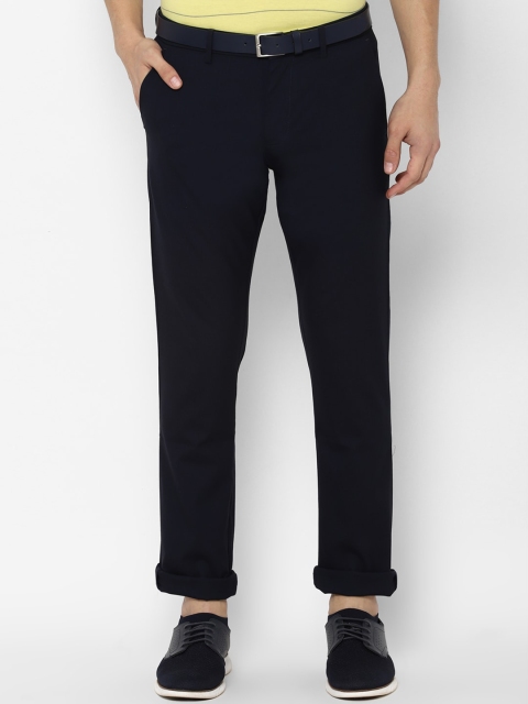 

Allen Solly Men Navy Blue Slim Fit Solid Regular Trousers