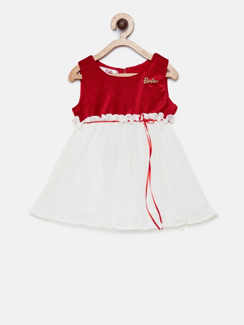 

Barbie by Many Frocks & Girls Red Solid A-Line Dress