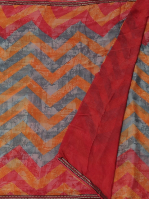 

Pothys Multicoloured Printed Poly Georgette Saree, Multi