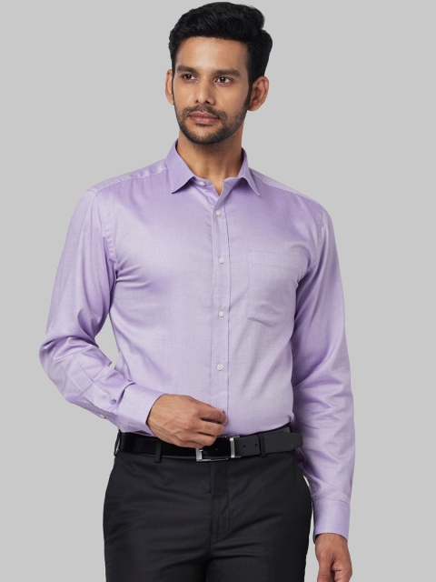 

Park Avenue Men Purple Regular Fit Self Design Formal Shirt