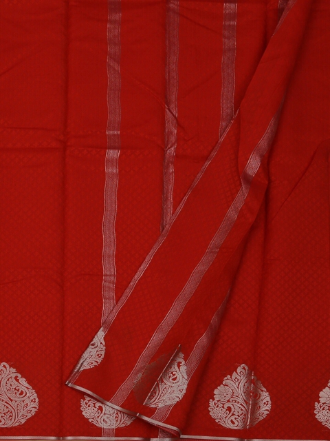 

Pothys Red Woven Design Art Silk Saree