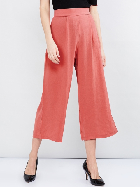 

max Women Pink Regular Fit Solid Culottes