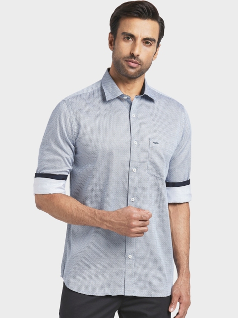 

ColorPlus Men Blue Regular Fit Printed Casual Shirt