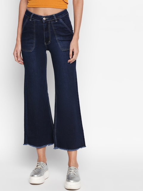 

fungus Women Blue Flared High-Rise Clean Look Stretchable Jeans