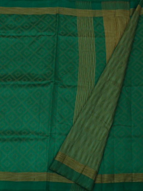 

Pothys Green Woven Design Jute Silk Saree