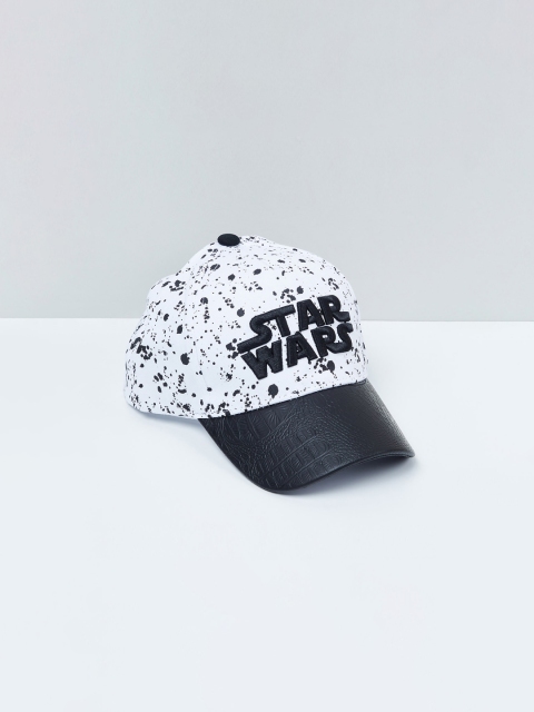 

max Boys White Star Wars Printed Baseball Cap