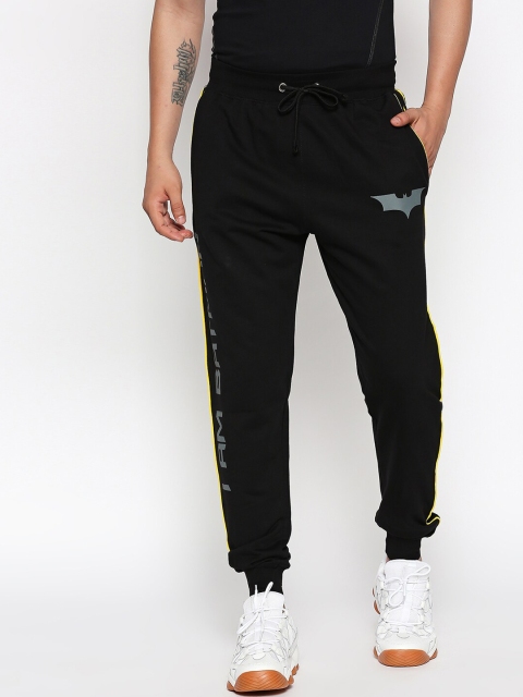 The Souled Store Men Black Solid Slim Fit Batman Joggers