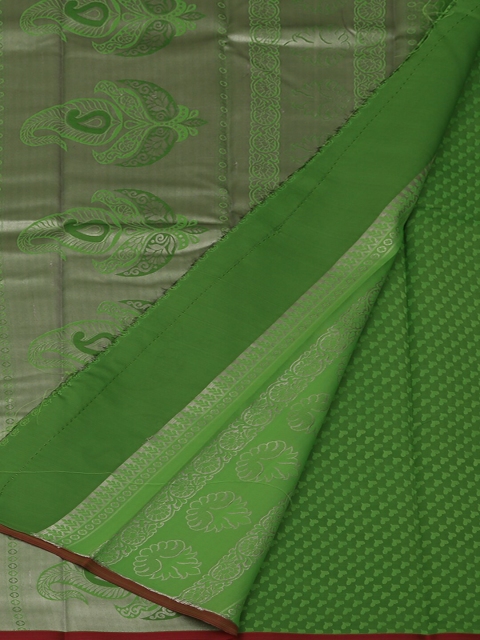 

Pothys Green & Silver-Toned Art Silk Woven Design Saree