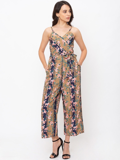 

Iti Women Olive Green & Navy Blue Printed Basic Jumpsuit