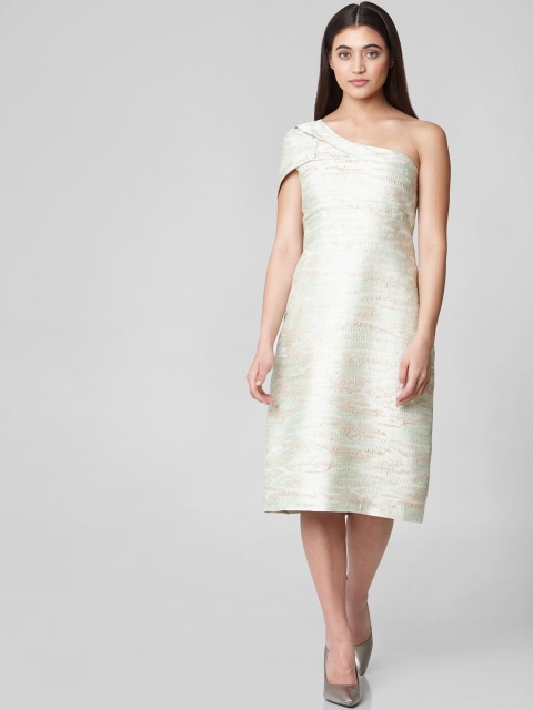 

Vero Moda Women Green Self Design A-Line Dress