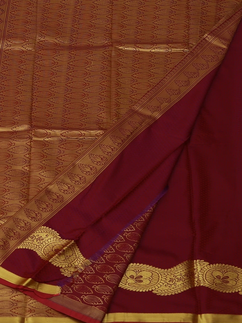 

Pothys Green & Maroon Art Silk Printed Saree