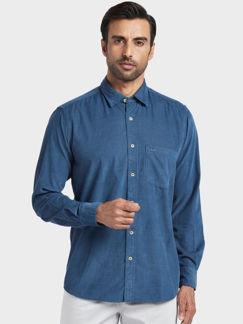 

ColorPlus Men Blue Regular Fit Solid Casual Shirt