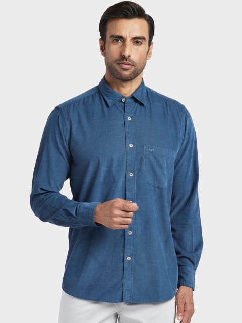 

ColorPlus Men Blue Regular Fit Solid Casual Shirt