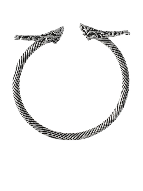 

Silvermerc Designs Silver-Plated Oxidised Cuff Bracelet
