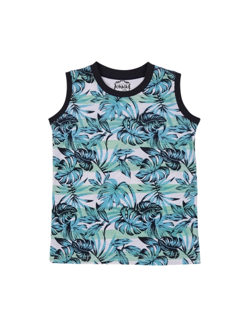 

CHALK by Pantaloons Boys White Printed Round Neck T-shirt