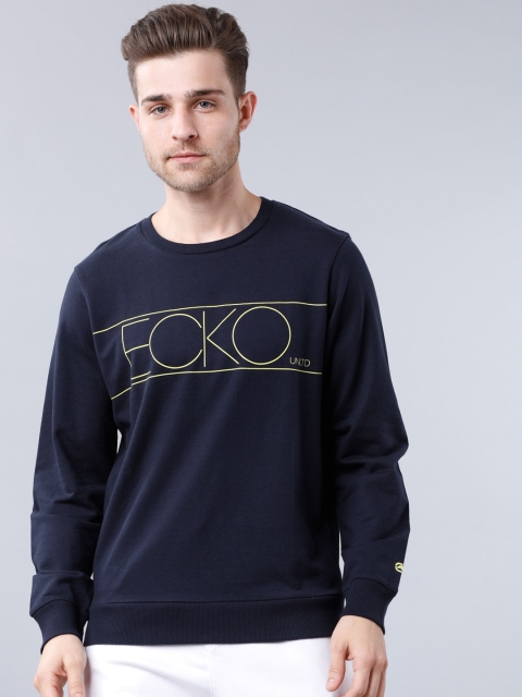 

Ecko Unltd Men Navy Blue Printed Sweatshirt