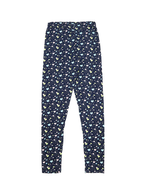

Pantaloons Junior Girls Navy Blue & Pink Printed Ankle-Length Leggings