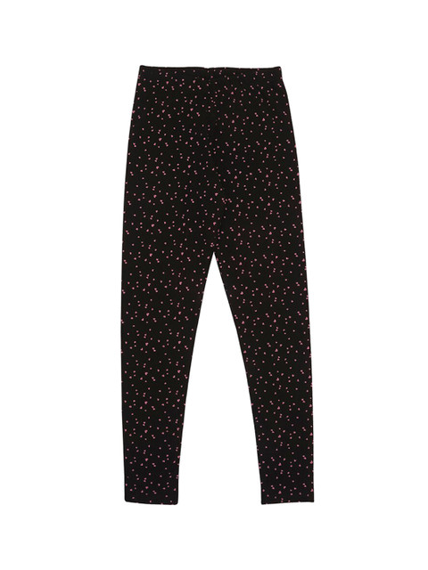 

Pantaloons Junior Girls Black Printed Ankle-Length Leggings