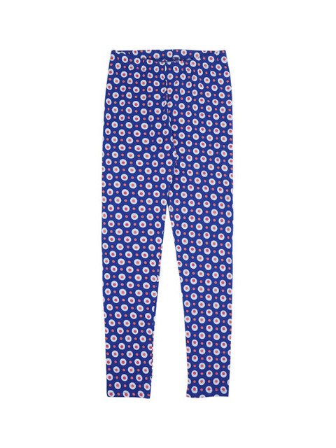 

POPPERS by Pantaloons Girls Blue & Red Skinny-Fit Ankle-Length Leggings