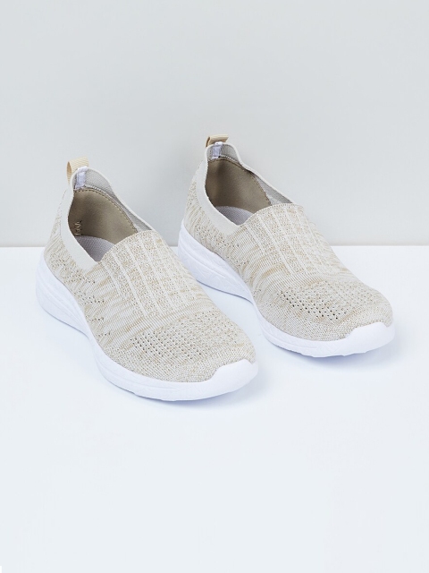 

max Women Beige PU Walking Shoes