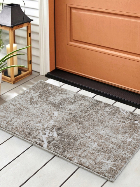 

SPACES Beige & Off-White Printed Floor Mat