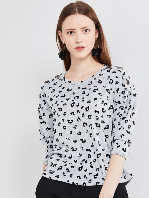 

max Women Grey Printed Top
