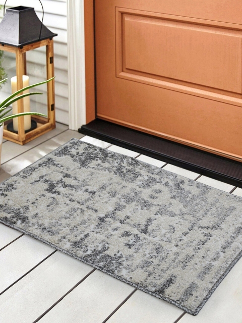 

SPACES Grey Melange & Beige Printed Floor Mat