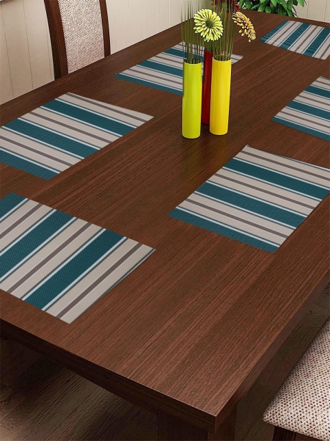 

BIANCA Set of 6 Blue Striped Table Placemats