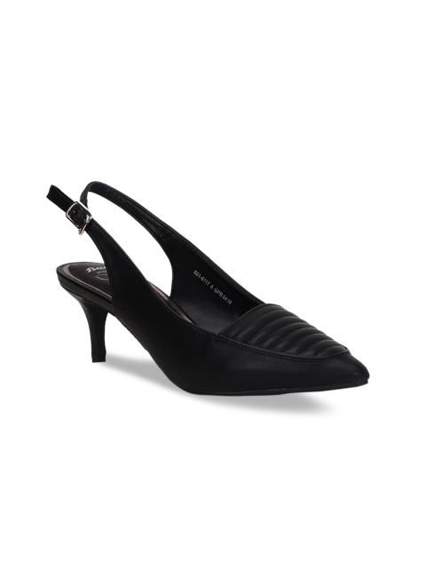 

Bata Women Black Solid Pumps