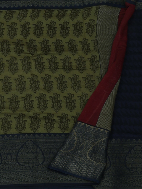 

Pothys Green Woven Design Jute Silk Saree
