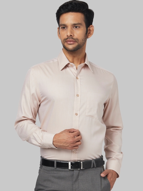 

Park Avenue Men Beige Regular Fit Self Design Formal Shirt