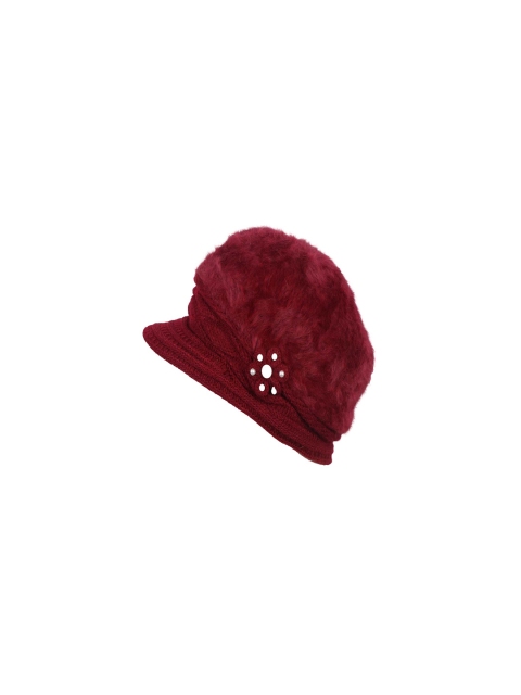 

Bunnywave Unisex Maroon Self Design Beanie