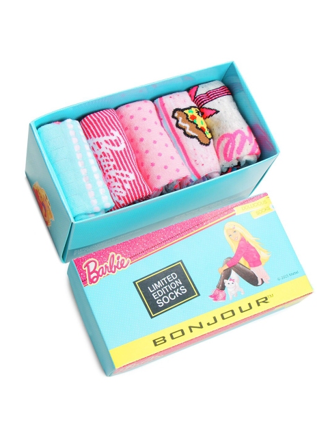 

Bonjour Girls Pack of 5 Assorted Ankle-Length Socks